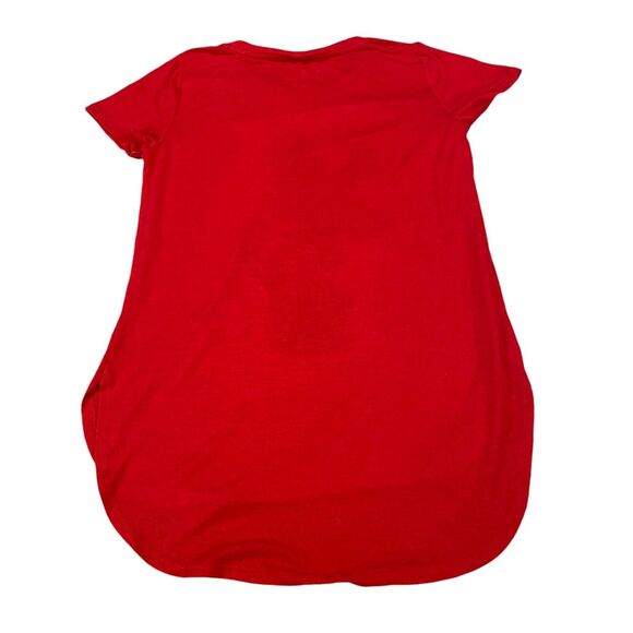 Disney T-Shirt Top Womens Small Red Minnie Mouse Graphic Short Sleeve Round Neck - Picture 2 of 8